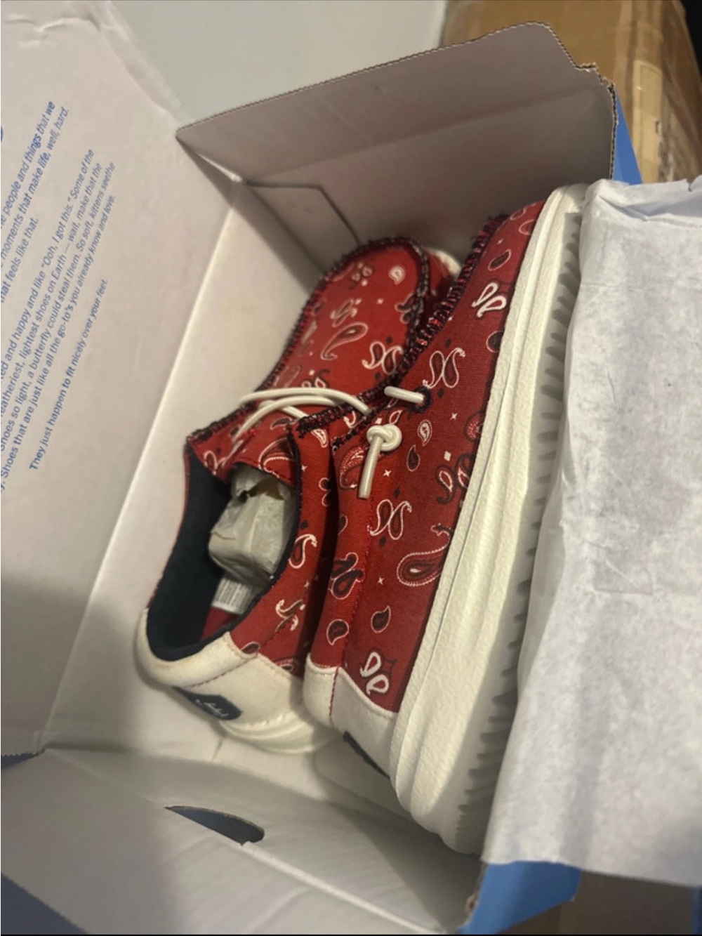 Kids Red Bandana-Print Casual Sneakers